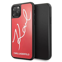 karl lagerfeld klhcn58dlksre iphone 11 pro czerwony/rouge hard coque signature glitter 