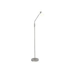 Brilliant (Lighting) Lampadaire PHILO 1x3W E14 ACIER VERRE BLANC