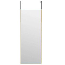 vidaXL Miroir de porte Doré 30x80 cm Verre et aluminium