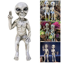 Statue Extraterrestre Martiens De L'espace Extra-atmosphérique Figurine Sculpture Ornements Artisanat Mâle pas cher