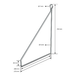 Acheter ML DESIGN MODERN LIVING Lot de 6 supports d'étagère murale équerre triangle en métal argent 200 x 250 mm