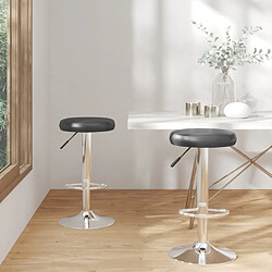 vidaXL Tabourets de bar lot de 2 noir similicuir