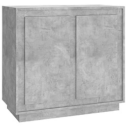 Maison Chic Buffet,Meuble de Rangement,commode pour salon,Cuisine gris béton 80x34x75 cm bois d'ingénierie -MN33841