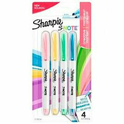 Ensemble de Marqueurs Sharpie S-Note Multicouleur 4 Pièces 1-3 mm (12 Unités)