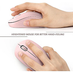 Universal Wireless Mouse, 2.4g Noiseless Mouse With Usb Receiver Portable Computer Mice(Pink)