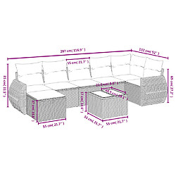 Avis Maison Chic Ensemble Tables et chaises d'extérieur 8 pcs avec coussins,Salon de jardin noir résine tressée -GKD817931