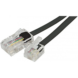 Abi Diffusion Cordon téléphonique RJ11 vers RJ45 Noir - 2.00M