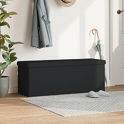 Maison Chic Banc de rangement | Meuble de rangement d'Entrée | Coffres d'Intérieur pliable noir PVC -MN64141