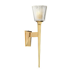 Elstead Lighting Applique murale à 1 ampoule, abat-jour en verre doré poli, G9