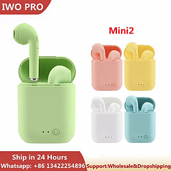 GUPBOO Mini2 TWS 2020 sans fil Bluetooth 5.0 écouteurs mat Air Macaron écouteurs intra-auriculaires avec micro boîte de charge casque PK i12 i7s 