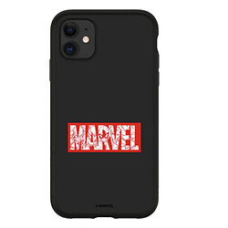 RhinoShield Coque Compatible avec [iPhone 12 / 12 Pro] SolidSuit - Coque Fine Licence Officielle Marvel avec Technologie Absorption des Chocs - Noir - Marvel Logo 