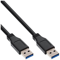 Câble InLine® USB 3.0 Type A mâle à A noir 0,5m