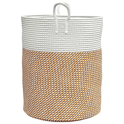 Acheter vidaXL Panier de rangement marron et blanc Ø38x46 cm coton