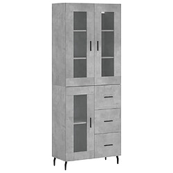 Maison Chic Buffet,Meuble de Rangement,commode pour salon,Cuisine Gris béton 69,5x34x180 cm Bois d'ingénierie -MN50730