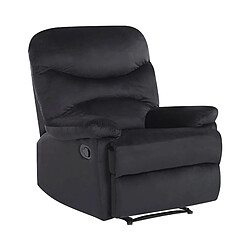 Beliani Fauteuil Velours Noir ESLOV