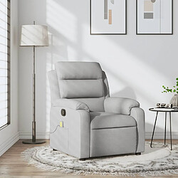 Maison Chic Fauteuil Relax pour salon, Fauteuil de massage inclinable Gris clair Tissu -GKD53037