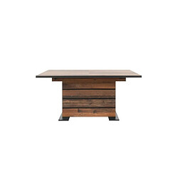 Table a manger extensible - Boise Old Style et noir - MANHATTAN - L 160-200 x P 90 x H 75 cm