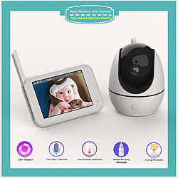 Universal Moniteur pour bébés en argent avec caméra Enregistrement électronique Surveillance des couleurs sans fil Surveillance de la température des conversations à 2 voies 