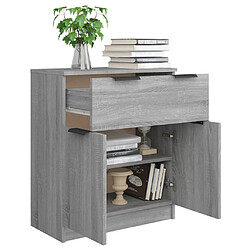 Acheter Maison Chic Buffet,Meuble de Rangement,commode pour salon,Cuisine Sonoma gris 60x30x70 cm Bois d'ingénierie -MN64779