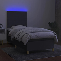 Acheter Sommier à lattes,Cadre à lattes de lit et matelas et LED pour Adulte Gris foncé 100x200 cm -MN81720