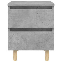 Acheter Maison Chic Lot de 2 Tables de chevet,Table de nuit,Table d'appoint pour salon pieds en pin - Gris béton 40x35x50 cm -MN99642