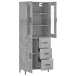 Acheter Maison Chic Buffet,Meuble de Rangement,commode pour salon,Cuisine Gris béton 69,5x34x180 cm Bois d'ingénierie -MN99304