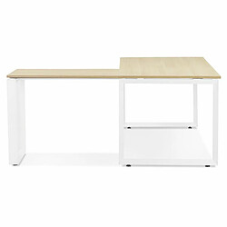 Avis Paris Prix Bureau d'Angle Design Abigano 170cm Naturel & Blanc