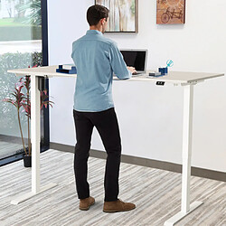 OFFICE24 Bureau électrique réglable en hauteur pour bureau et studio de design Standwalk 160x80, Couleur: Gris