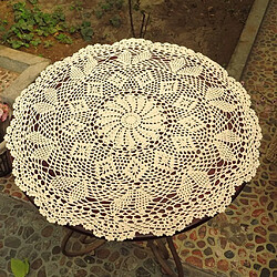 table napperons en coton blanc rétro dentelle