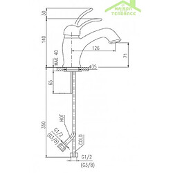 Rav Mitigeur lavabo LABE en chrome, or ou en laiton - Sans siphon