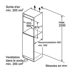 Acheter Réfrigérateur 1 porte intégrable à glissière 136l - KIR21NSE0 - BOSCH