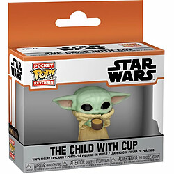 Avis Porte-clés Funko Pocket Pop! Mandalorian - Child w/Cup