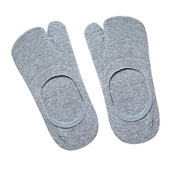 1 Paire De Chaussettes Invisibles Pour Femmes Chaussettes Tabi Chaussettes De Bateau Antidérapantes Basses Gris pas cher