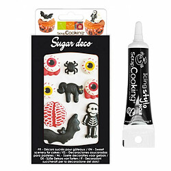 Scrapcooking Décors sucrés Horreur + Stylo de glaçage noir 