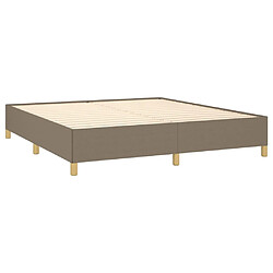 Avis vidaXL Sommier à lattes de lit avec matelas Taupe 160x200 cm Tissu