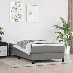 vidaXL Matelas de lit à ressorts ensachés Gris foncé 80x200x20cm Tissu