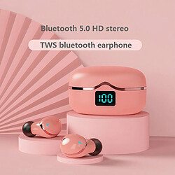 Acheter Tws Sans Fil Compatible Bluetooth 5.0 Casque Mini Binaural Intra-Auriculaire Stéréo Réduction Du Fleur De Cerisier Rose