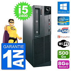 PC Lenovo ThinkCentre M82 SFF Intel i5-2400 RAM 8Go Disque 500Go Windows 10 Wifi · Occasion 