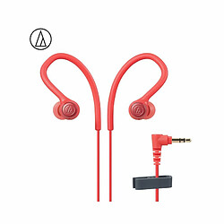 Audio-Technica Ath-Sport10 In-Ear Filaire Écouteur Musique Casque Sport Écouteurs Avec Ipx5 Étanche Pour Huawei Xiaomi Rouge 