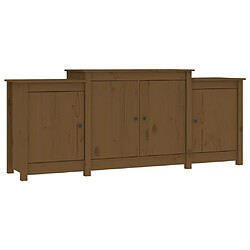 vidaXL Buffet Marron miel 164x37x68 cm Bois massif de pin