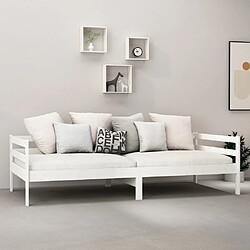 Avis Maison Chic Lit de jour avec matelas, Lit de repos Lit d'invité pour Salon Chambre,Canapé-lit 90x200 cm Blanc Bois de pin massif -MN98510