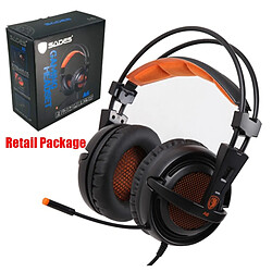 Universal Sades A6 casque gamer casque gamer 7.1 surround casque stéréo microphone usb aspiration lumière led PC gaming mère bande oreille avec microphone casque casque