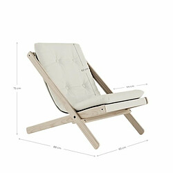 Avis Inside 75 Fauteuil futon BOOGIE hêtre massif naturel coloris Brun Argile