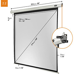 Ecran de projection celexon Economy Motorisé 200 x 200 cm