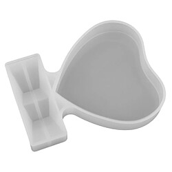 moule organosilicone de qualité alimentaire pour l'artisanat de bricolage approvisionnement coeur 133x108x20mm