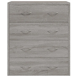 Acheter Maison Chic Buffet commode,console avec 4 tiroirs pour rangement 60x30,5x71 cm Sonoma gris -MN96842