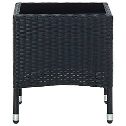 Avis Maison Chic Table de jardin | Table d'extérieur Noir 40x40x45 cm Résine tressée -GKD79393