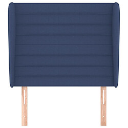 Avis Maison Chic Tête de lit scandinave avec oreilles,meuble de chambre Bleu 83x23x118/128 cm Tissu -MN56763