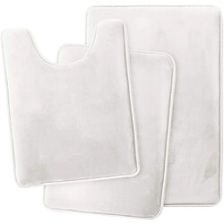 LUUCOZK Tapis de bain antidérapants absorbants à séchage rapide pour salle de bain - blanc-50x80cm+40x60cm+40x50cm Forme U 