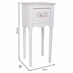 Table de Nuit Alexandra House Living Blanc 26 x 72 x 33 cm